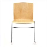 Zag Stacking Chair (Arc with Seat Pad) Frame Finish: Black, Arm Style: No Arms, Color/Fabric: Infinity/Ebony