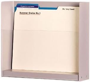 One Pocket Double Capacity Medical &amp; File Chart Holder Steel Shell Finish: Black, Wooden Rib Finish: Oak