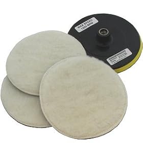 7" POLISHER/BUFFER SOFT WOOL BONNET & PAD with HOOK & LOOP for POLISHING/BUFFING