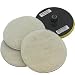 7" POLISHER/BUFFER SOFT WOOL BONNET & PAD with HOOK & LOOP for POLISHING/BUFFING