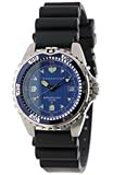 New St. Moritz Momentum M1 Men's Dive Watch (Wave) & Underwater Timer for Scuba Divers with Blue Dial & Black Hyper Rubber Band