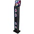 Sharper Image SBT1001BK Wireless Tower Speaker With Blue LED Lights,Docking Station And Bluetooth, FM Radio & Remote (Black)