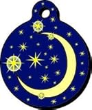 Moon and Stars Pet ID Tag for Dogs and Cats