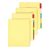 Reinforced Insertable Tab Index Dividers, Letter, Multi-Color Tabs, 8 Tab Set EXP10022