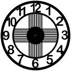 Giant 40 Inch Diameter Hand-crafted Tower Wall Clock (Arabic Numerals, Fluted Cross Style)