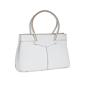 Tods White Leather Large Tote Handbag