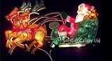 SANTAS SLEIGH CHRISTMAS INDOOR SILHOUETTE WINDOW LIGHT