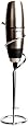 BonJour Frother, Automatic Battery Powered Cafe Latte w/ Stand, Chrome/Black