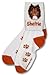 For Bare Feet Sheltie Dog Head Socks - Adult Size