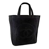 ★☆5日間限定SALEプライス（-5/29まで）☆★CHANEL ： シャネル 　2012年春夏新作　ビーチタオル入りロゴ付き縦長トートバッグ ブラック  並行輸入 CHANEL 新作