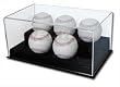 BCW Deluxe Acrylic (5) Baseball Holder Display - Sports Memoriablia Display Case - Sportscards Collecting Supplies