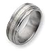 Titanium and Sterling Inlay Satin and Polished 8mm Band TB83-10