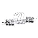 Chrome Add-On Skirt/Slack Hangers by Organize It All - Set of 3