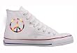 Converse Chuck Taylor All Star Optical White High Top Peace Sign m7650newpeace