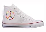 Converse Chuck Taylor All Star Optical White High Top Peace Sign m7650newpeace