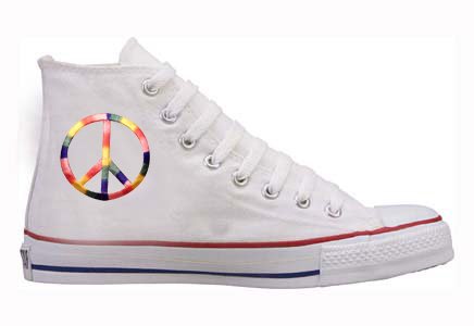 Converse Chuck Taylor All Star Optical White High Top Peace Sign m7650newpeace product image