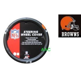 Official NFL License Steering Wheel Cover - Cleveland Browns