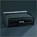Kitchen & Housewares : Genuine Black Leather Jewelry Box, Holds (4) Watches