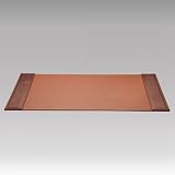 Dacasso Brown Crocodile Embossed Leather Side Rail Desk Pads - P2002