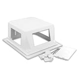 Leviton 47617-REB R.E.B Recessed Low Profile Entertainment Box, White