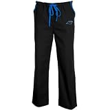 NFL Carolina Panthers Unisex Solid Scrub Pants - Black (Small)