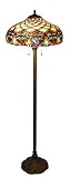 Tiffany Ornate Floor Lamp (Multicolored) (60H x 16W x 16D)