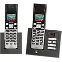 Audioline Polo 882 Schnurloses DECT-Telefon  Eco Mode Energiesparmodus, Anrufbeantworter schwarz / silber