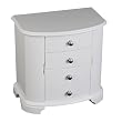 "Kaitlyn" Mele & Co. Upright Musical Jewelry Box in White