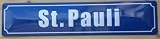 Produkt-Bild: Strassenschild St. Pauli Hamburg aus Stahlblech - gew&ouml;lbt und gepr&auml;gt - 46x10 cm