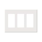 Leviton 3-Gang Decora Plus Wallplate Screwless Snap-On Mount