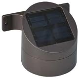 Moonrays 91851 18-Lumen Wall Mount Solar Powered Deck Sconce, Bronze