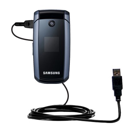 Classic Straight USB Cable for the Samsung SGH-J400 with Power Hot Sync and Charge capabilities - uses Gomadic TipExchange Technology