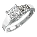 Eighteen Carat White Gold Diamond Cluster Ring