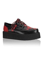Men'S 2 Inch Platform Argyle Vegetarian Creeper Shoe