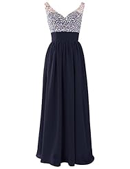 V-neck Beaded Chiffon Evening Dress/Homecoming Dress/Prom Dress/Wedding Party Dress 