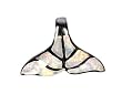 Lab Created Opal Pendant .925 Sterling Silver Whale's Tail