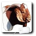 Farm Animals - Boer Doe Goat Head - Mouse Pads