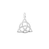 No Chain, Celtic Knot Pendant - Sterling Silver Irish Celtic Trinity Knot Pendant