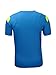 Men's Sport Running Moisture-wicking Short-sleeve Crew T-shirt Blue X-Large