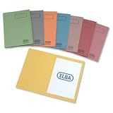 Electronics : Elba 250gsm Square Cut Folder Medium-weight Foolscap 250gsm Blue 20213