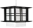Best Price Quality Inexpensive Overhead Lighting - 10" Akida Japanese Electric Hanging Lantern Ceiling Light