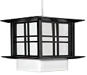 Cheap Ceiling Light - 10" Akida Japanese Wood Rice Paper Hanging Shoji Lantern Lamp - Black