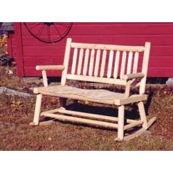 Old Adirondack - FG00027 - Tupper Lake Rocker Setee - White Cedar - by Old Adirondack