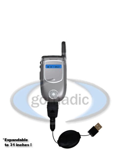 Motorola V731 Retractable Power Hot Sync and Charge USB Data Cable w/ Tip Exchange – Gomadic Brand