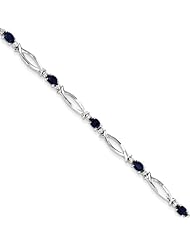 Sterling Silver Sapphire and Diamond Bracelet