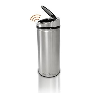 iTouchless 42 Liter Automatic Stainless Steel Touchless Trash Can NX Designed to fit 13 gallon trash bags