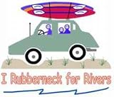 **RUBBERNECK FOR RIVERS** Kayaking & Paddling Window Decal