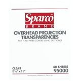 SPR95000 - Overhead Transparencies, 4.0 Mil, 8-1/2x11, 50 Ct, Clear