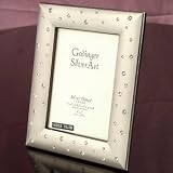 5X7 PEWTER FRAME WITH STONES - 5X7 PEWTER FINISH PHOTO FRAME WITH STONES - frame