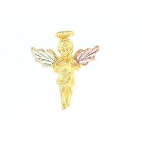 Yellow-gold Black Hills Gold Angel Tie-pin Lapel-pin by Rich Peel